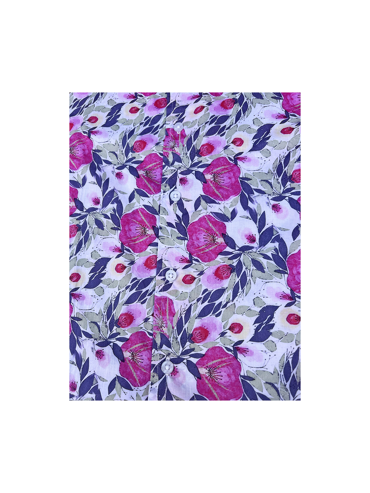 détail tissu chemise coton imprimé homme