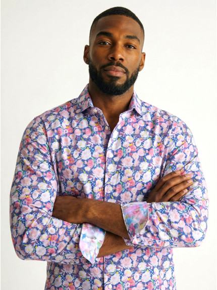 chemise homme slim fit noah coton imprimé