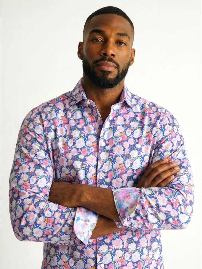 chemise homme slim fit noah coton imprimé