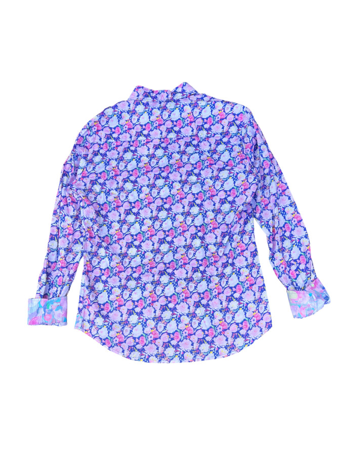 détail tissu chemise coton imprimé homme