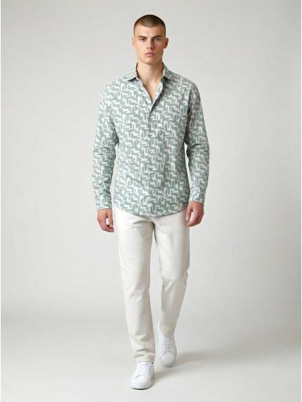 chemise homme slim fit noah coton imprimé