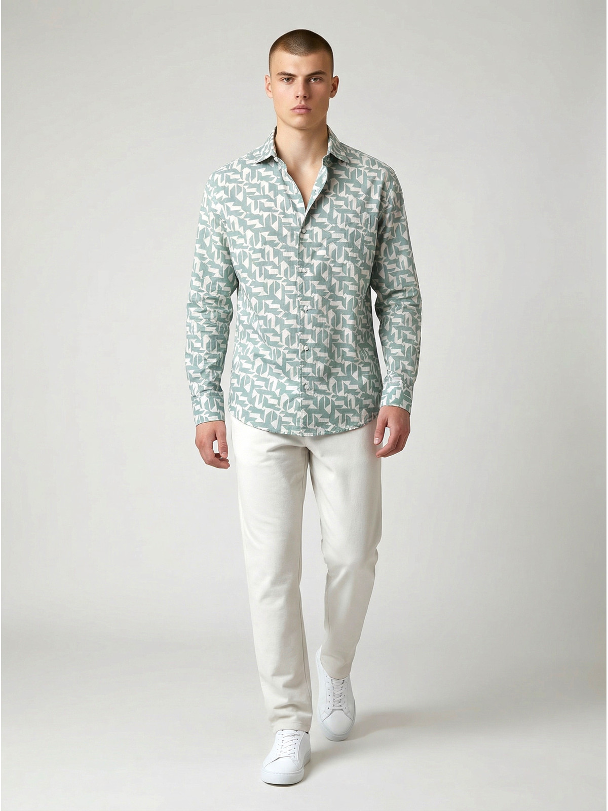 chemise homme slim fit noah coton imprimé