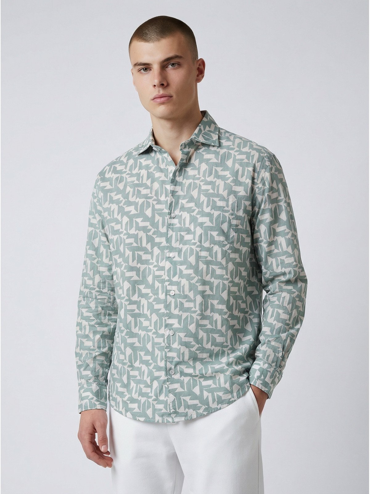 chemise homme slim fit noah coton imprimé