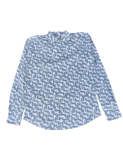 détail tissu chemise coton imprimé homme