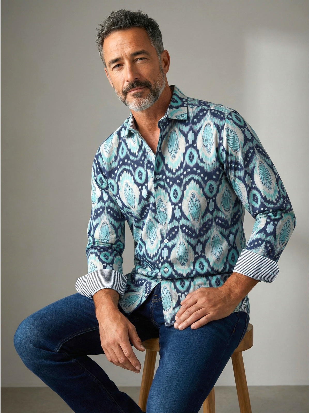 chemise homme slim fit noah coton imprimé