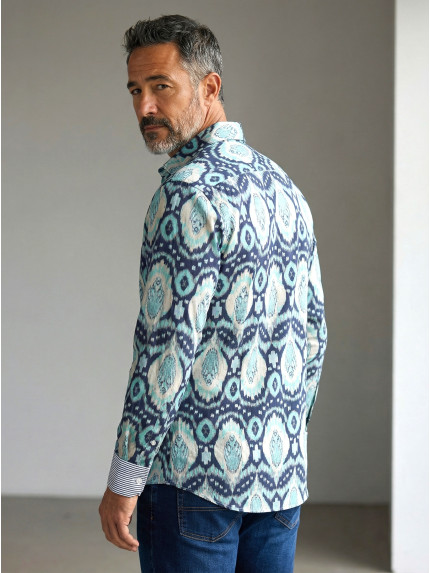 chemise homme slim fit noah coton imprimé