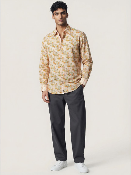 chemise homme slim fit noah coton imprimé