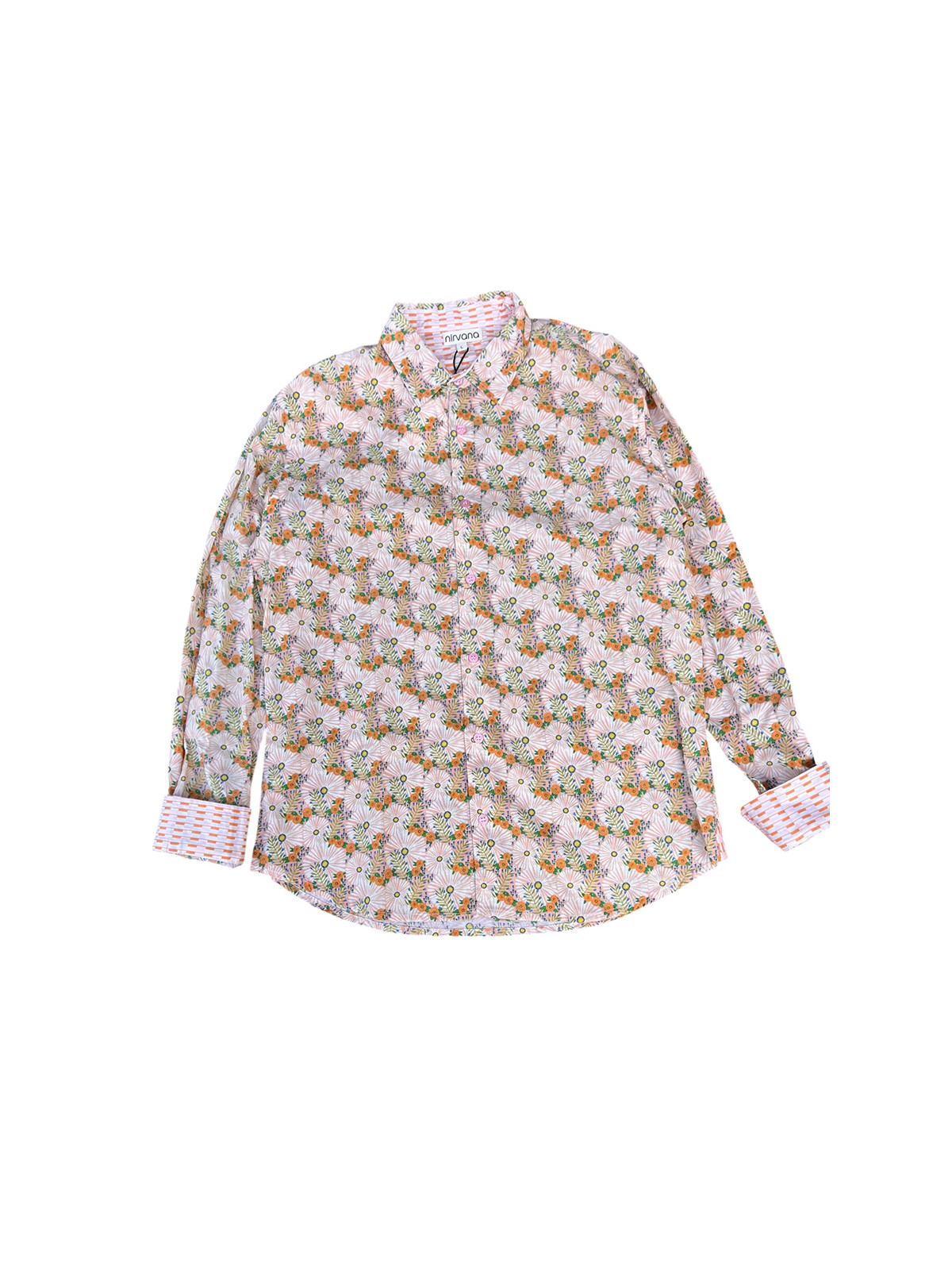 détail tissu chemise coton imprimé homme