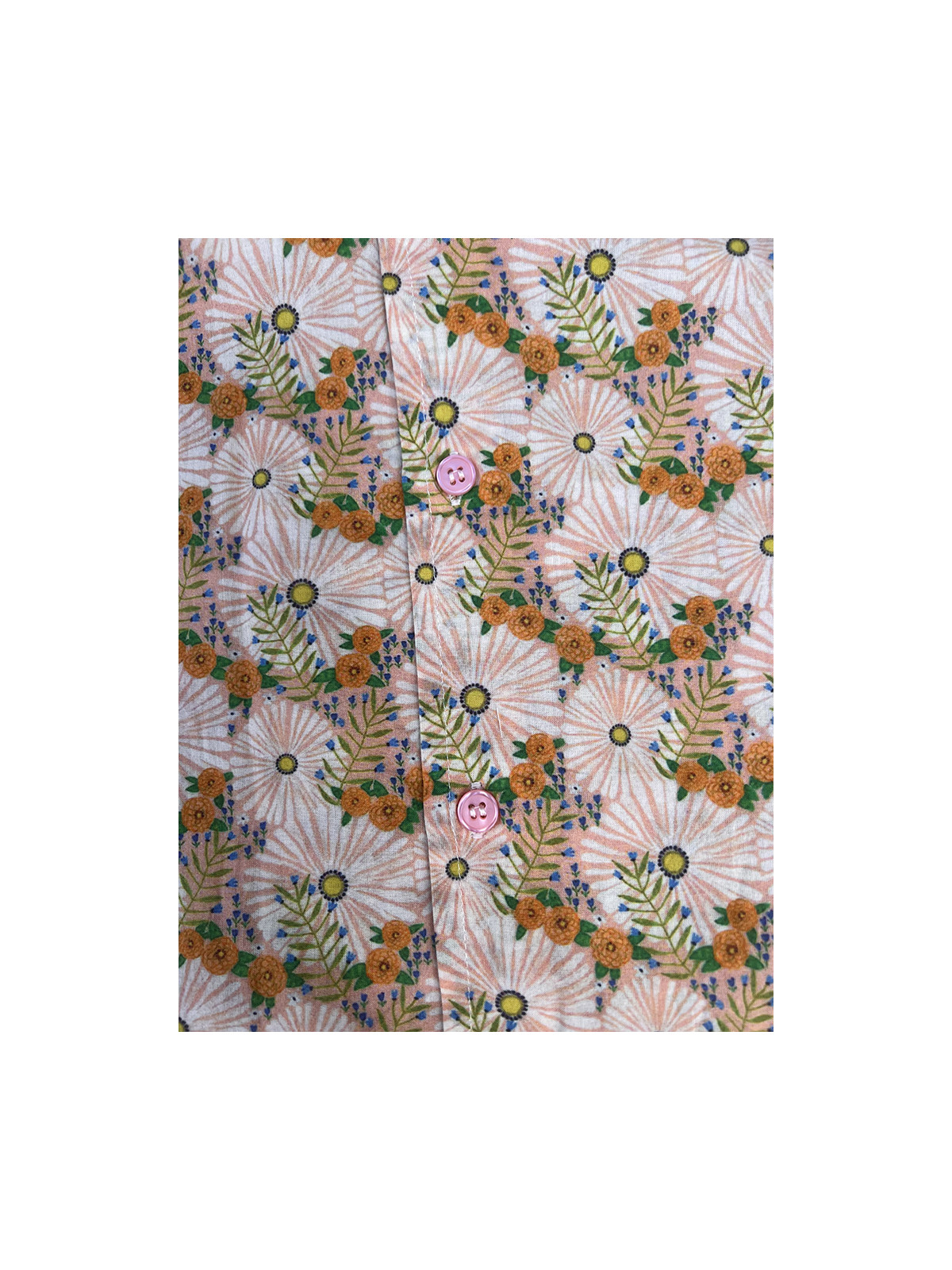 détail tissu chemise coton imprimé homme