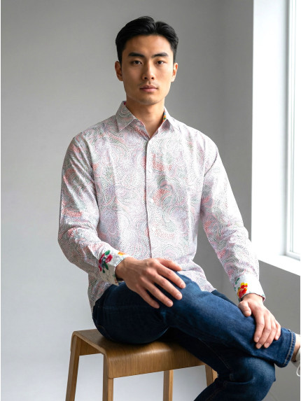 chemise homme slim fit noah coton imprimé