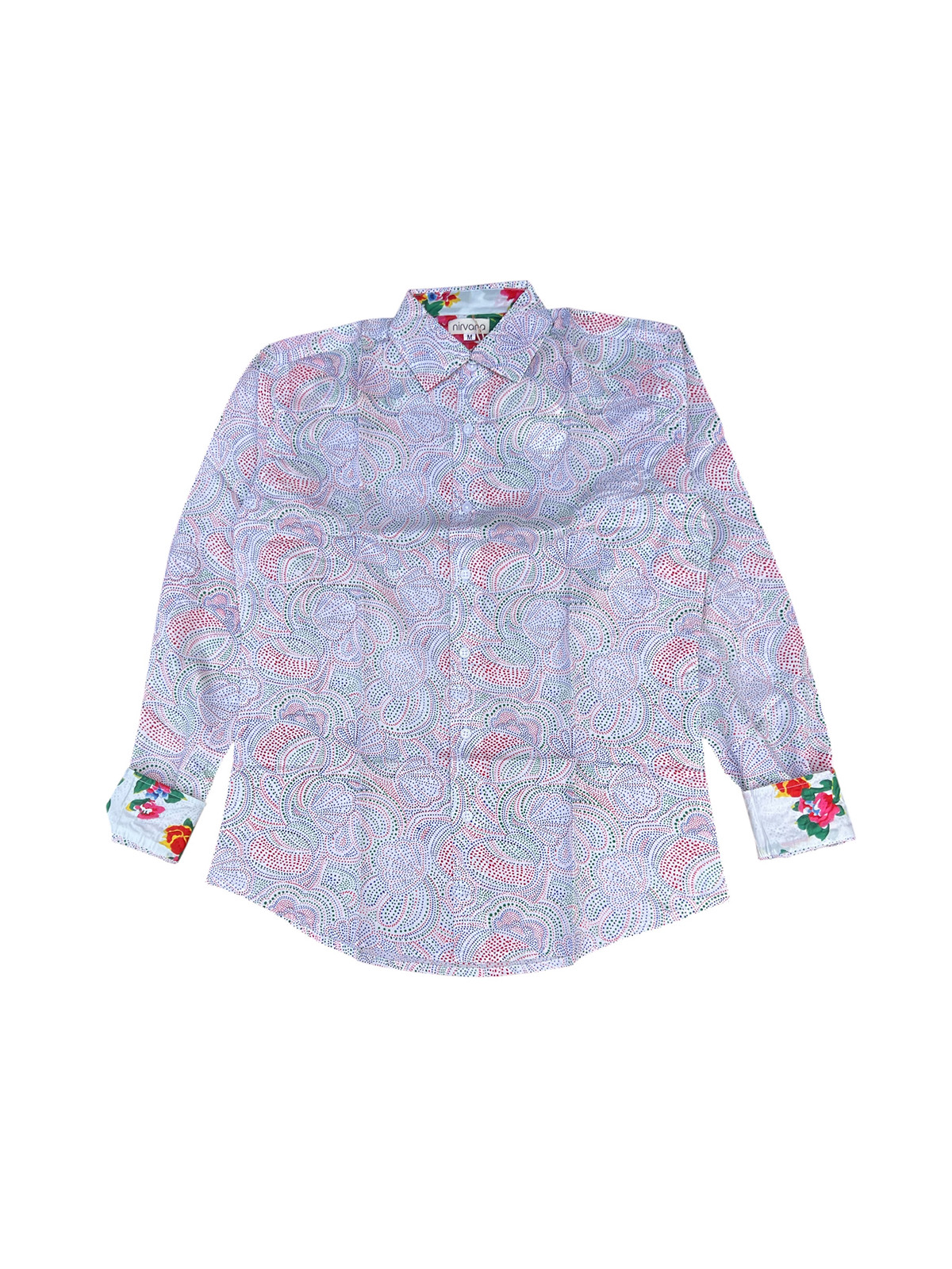 détail tissu chemise coton imprimé homme