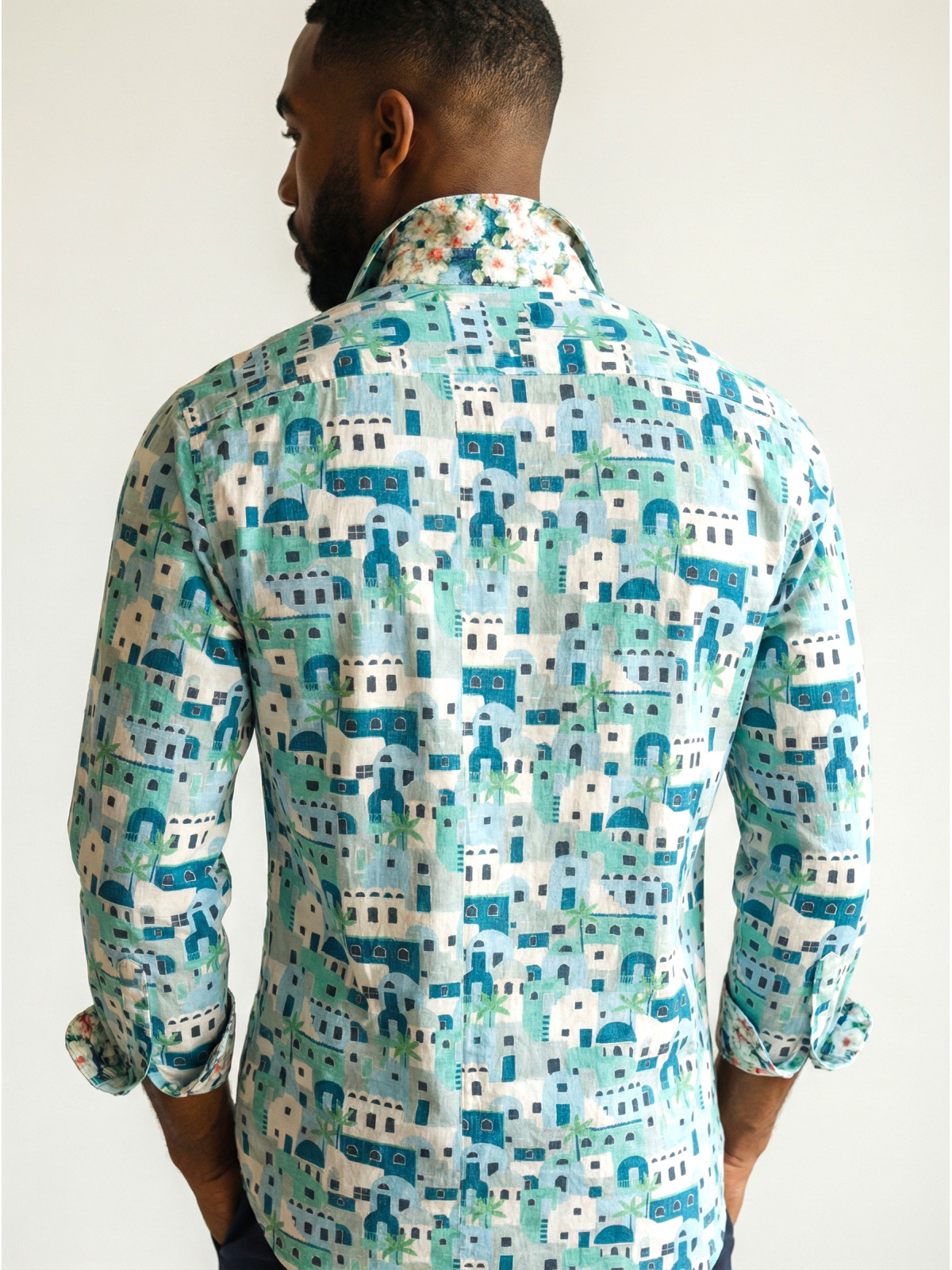 chemise homme slim fit noah coton imprimé