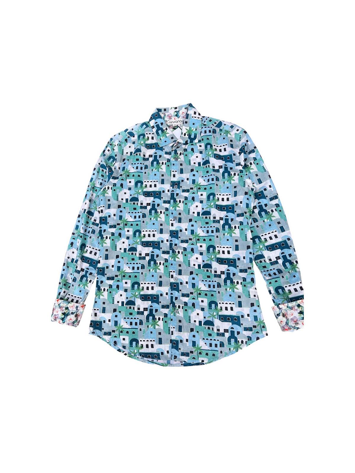 détail tissu chemise coton imprimé homme