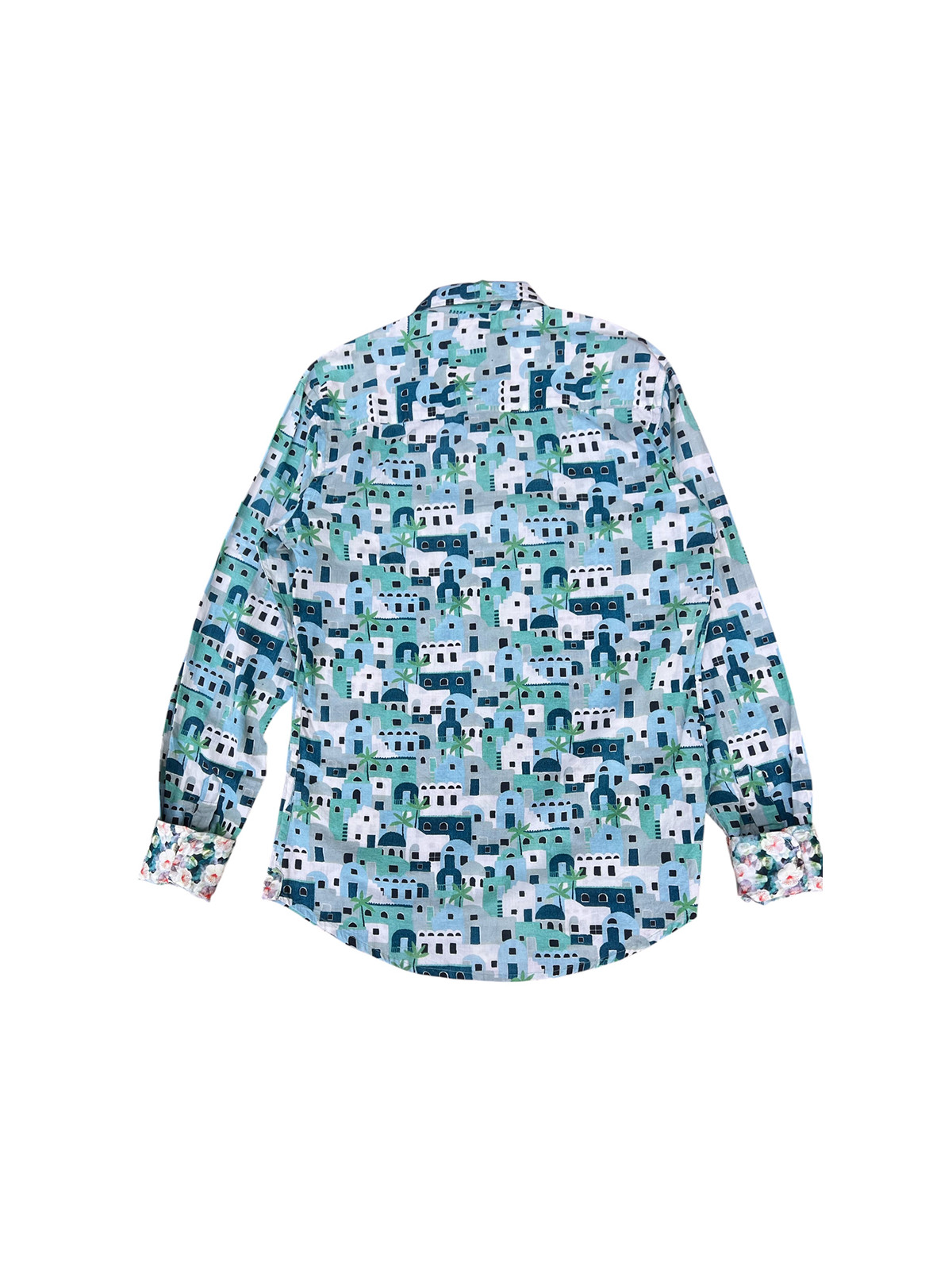 détail tissu chemise coton imprimé homme