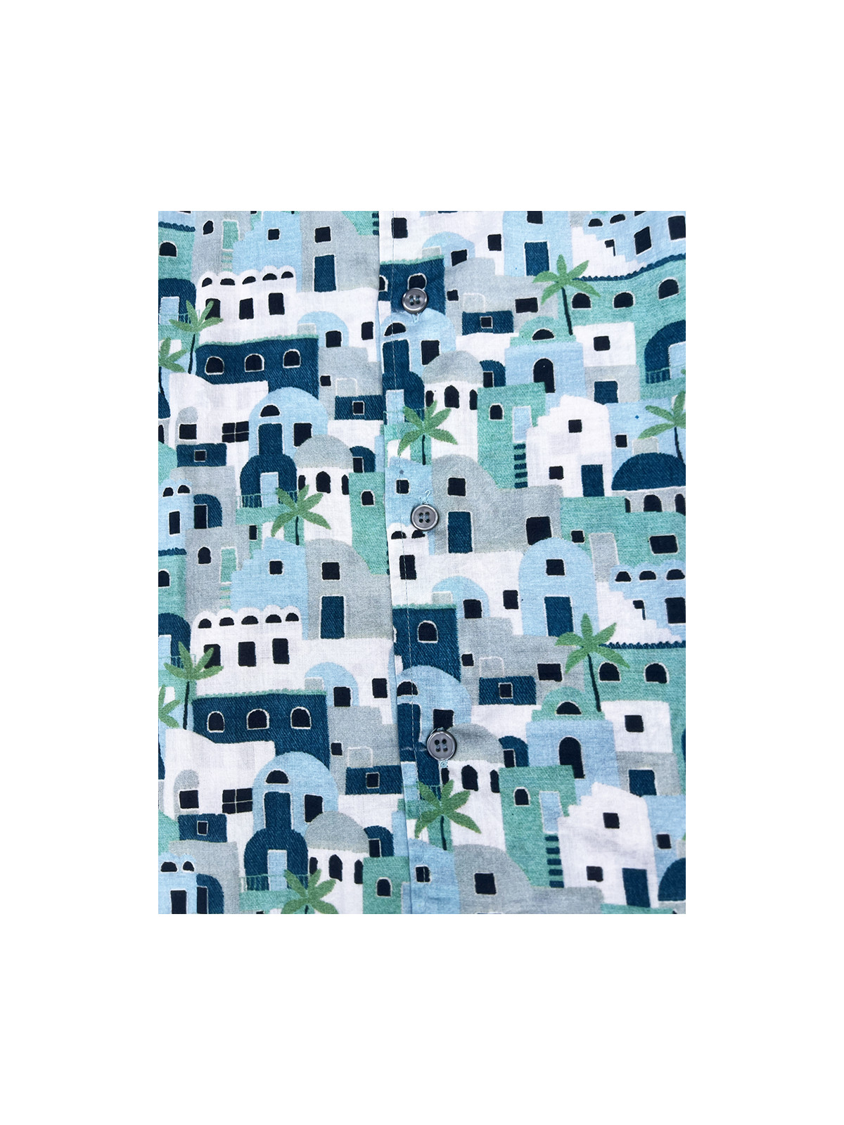 détail tissu chemise coton imprimé homme