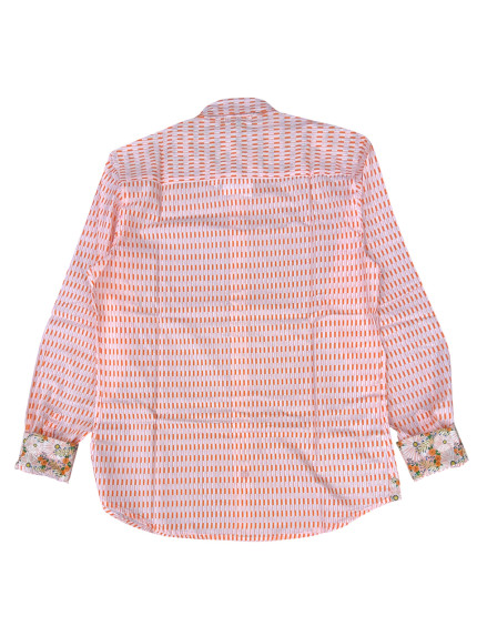 détail tissu chemise coton imprimé homme