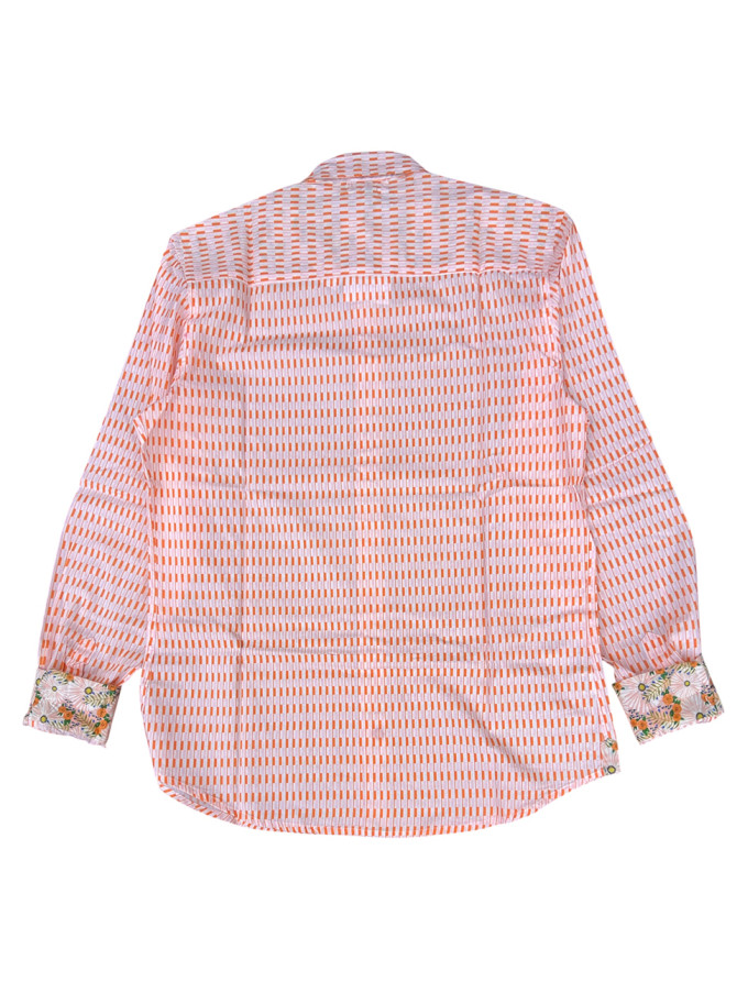 détail tissu chemise coton imprimé homme