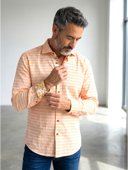 chemise homme slim fit noah coton imprimé