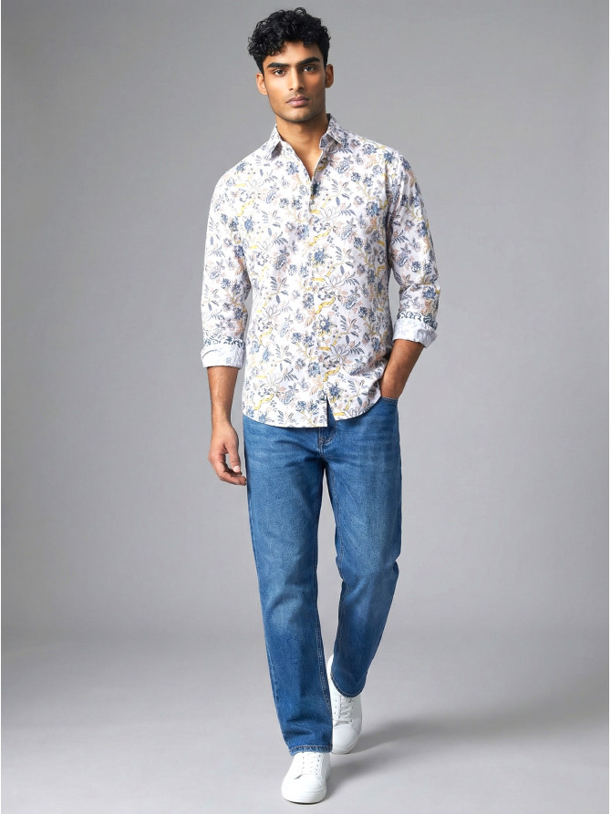 chemise homme slim fit noah coton imprimé