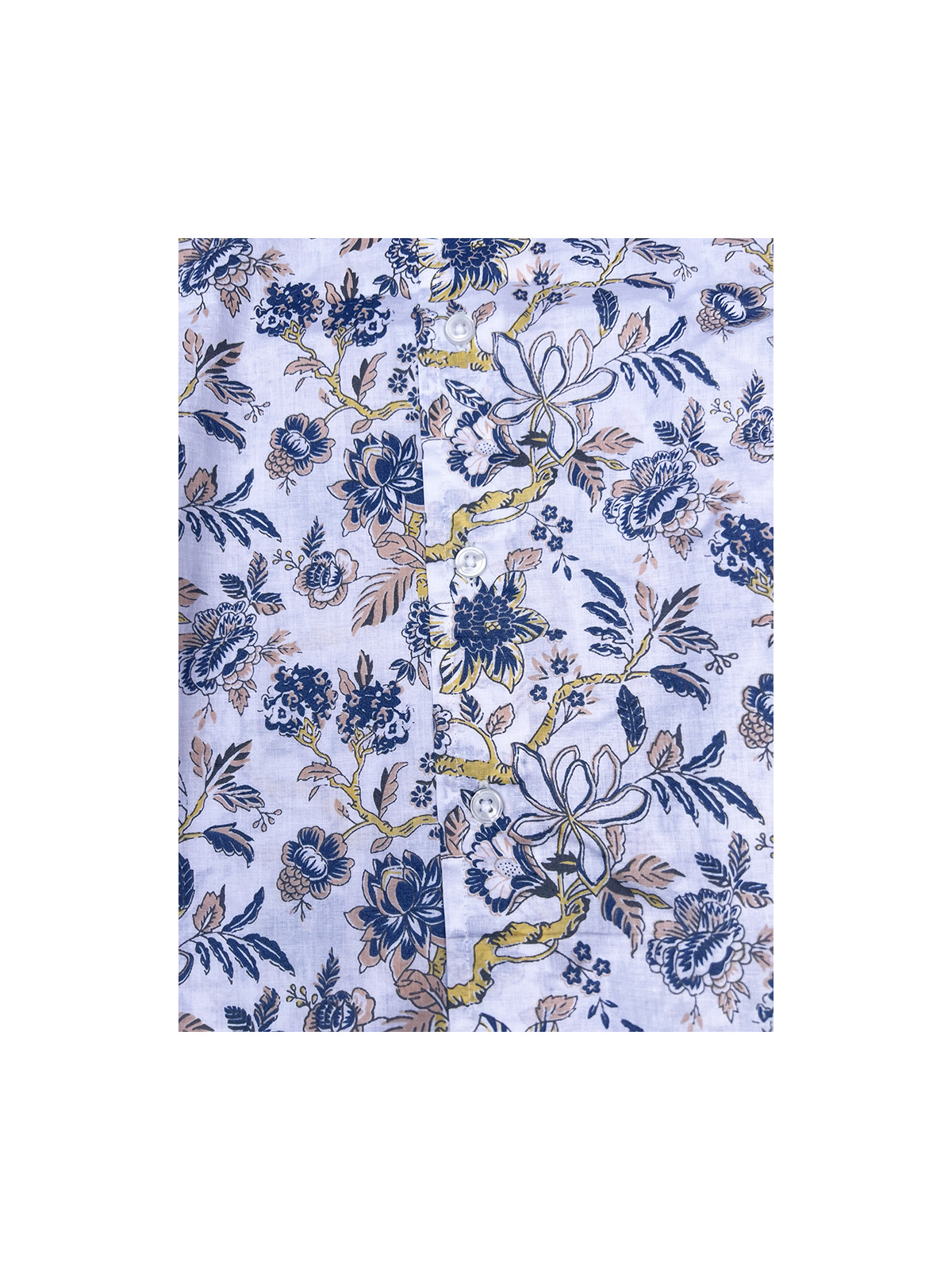 détail tissu chemise coton imprimé homme