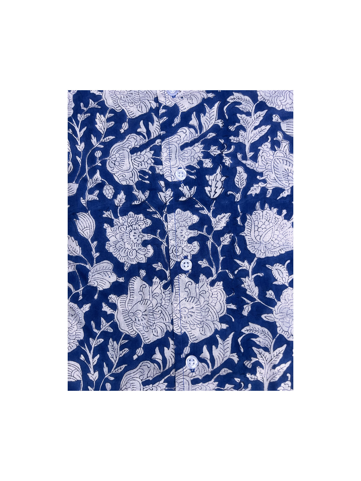 détail tissu chemise coton imprimé homme