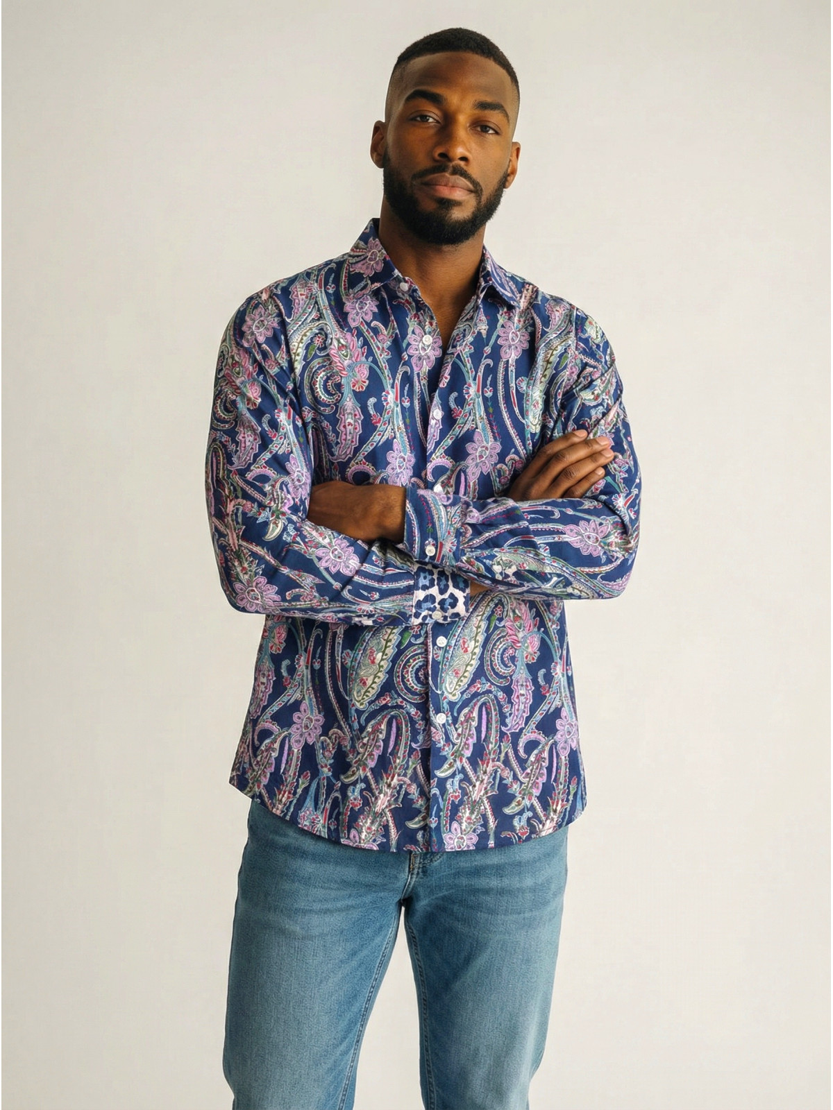 chemise homme slim fit noah coton imprimé