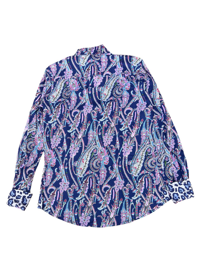 détail tissu chemise coton imprimé homme