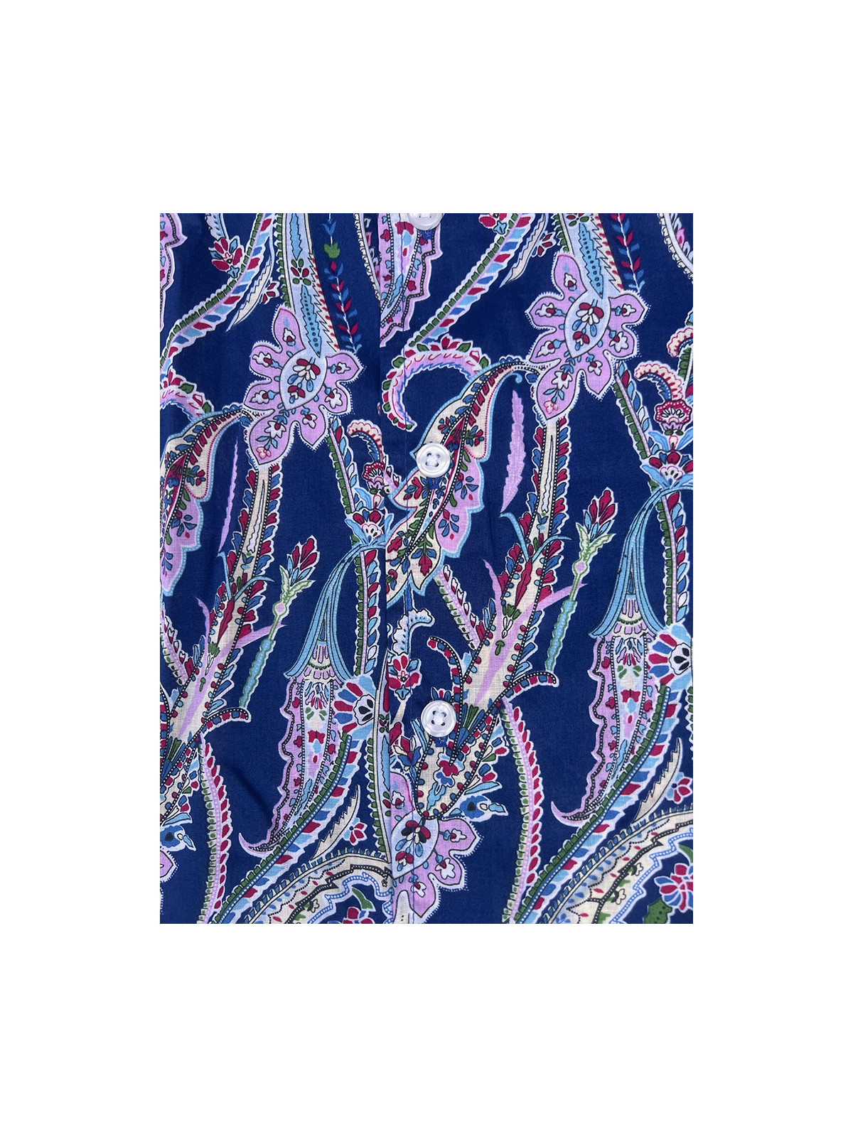 détail tissu chemise coton imprimé homme