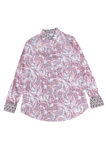 détail tissu chemise coton imprimé homme