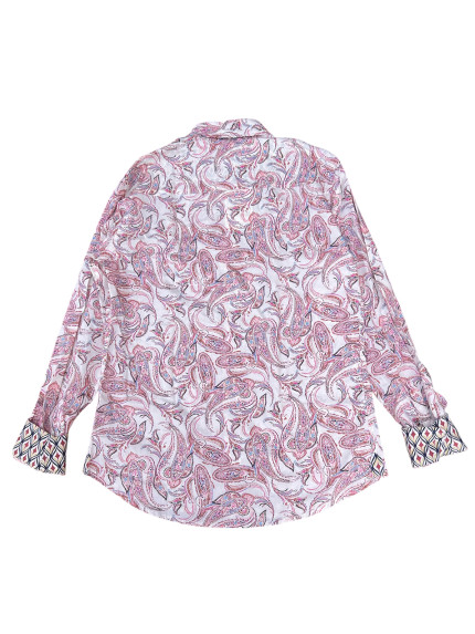 détail tissu chemise coton imprimé homme