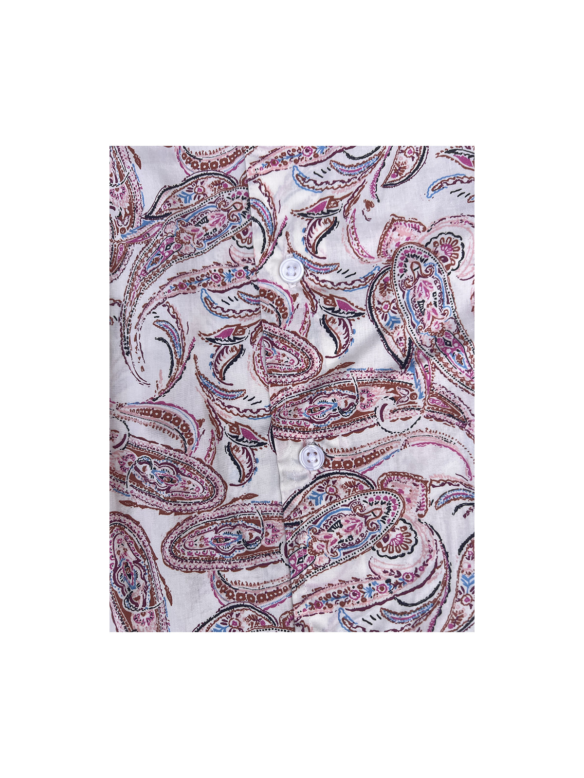 détail tissu chemise coton imprimé homme