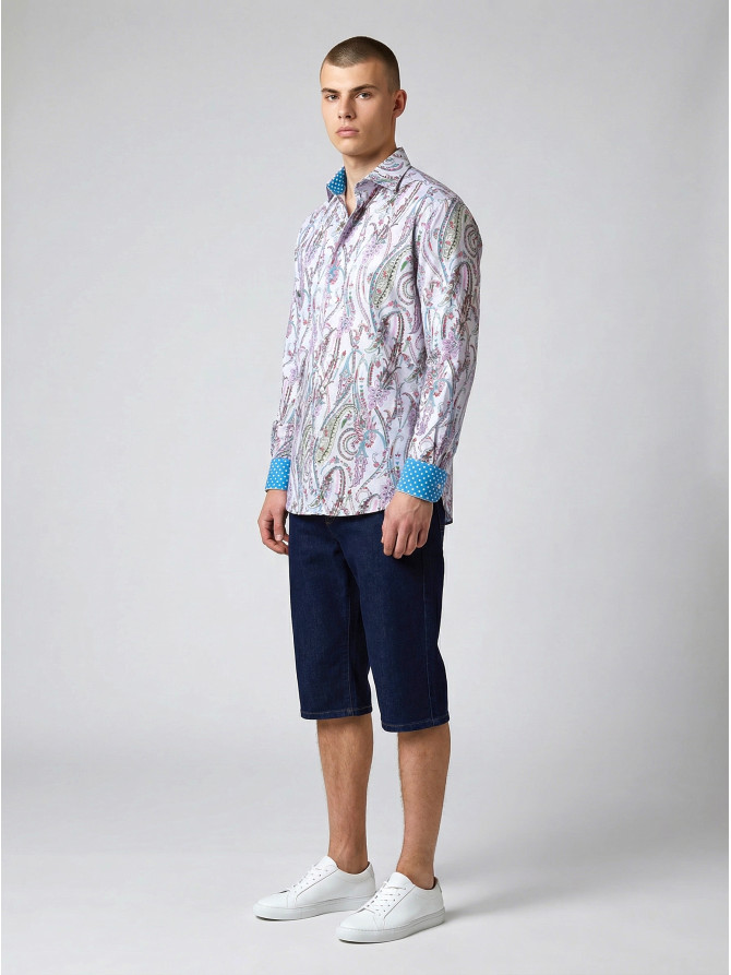 chemise homme slim fit noah coton imprimé