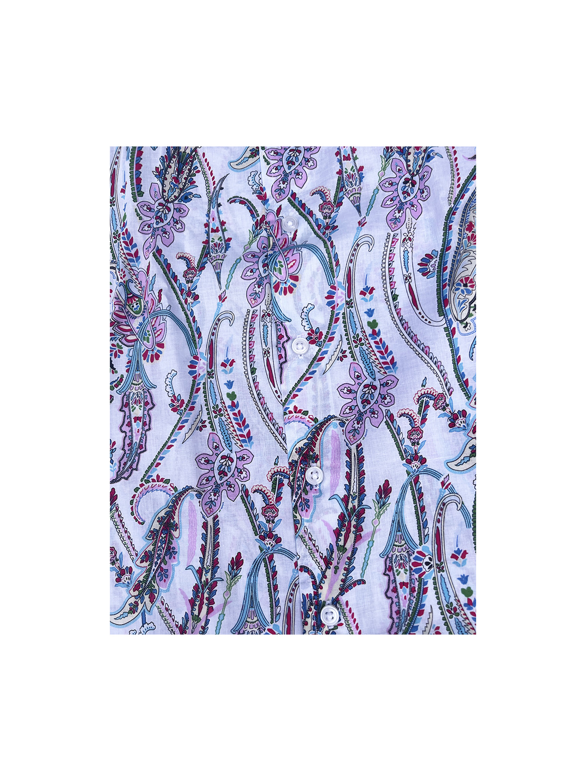 détail tissu chemise coton imprimé homme