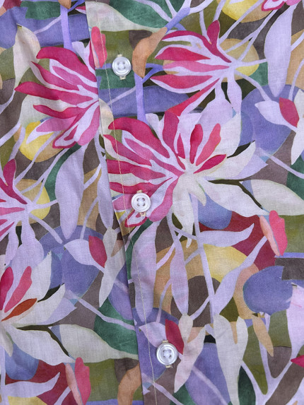 détail tissu chemise coton imprimé homme