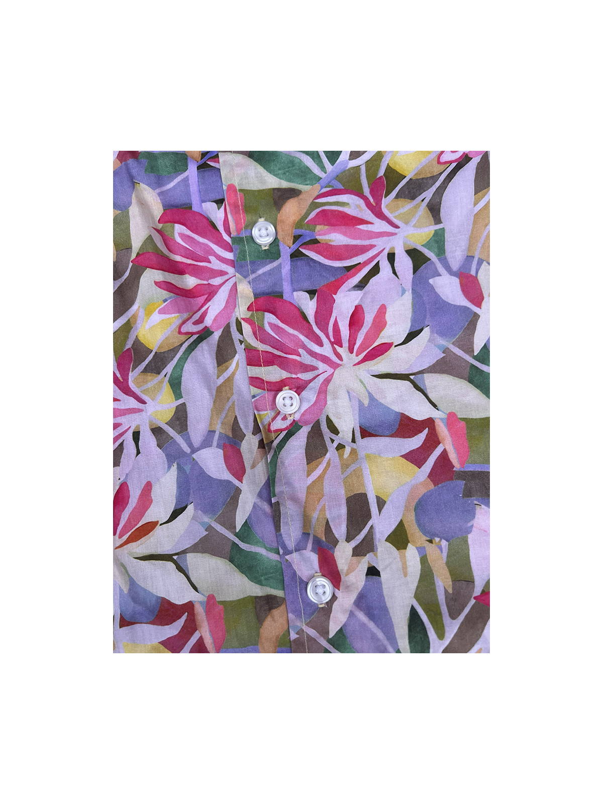 détail tissu chemise coton imprimé homme