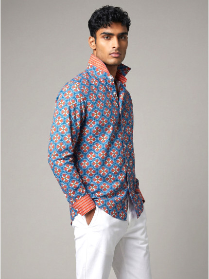 chemise homme slim fit noah coton imprimé