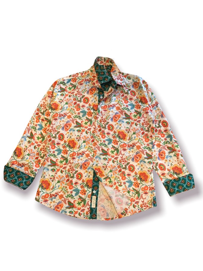 Chemise Kota blanc corail nirvana-clothing.com