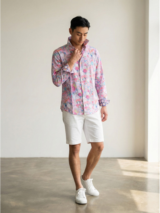 chemise homme slim fit noah coton imprimé