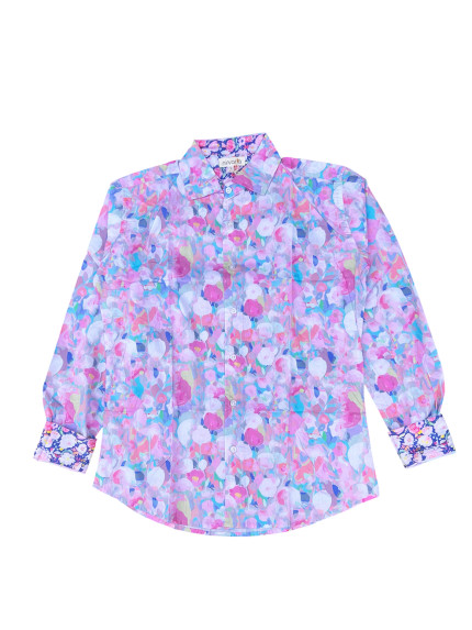 détail tissu chemise coton imprimé homme