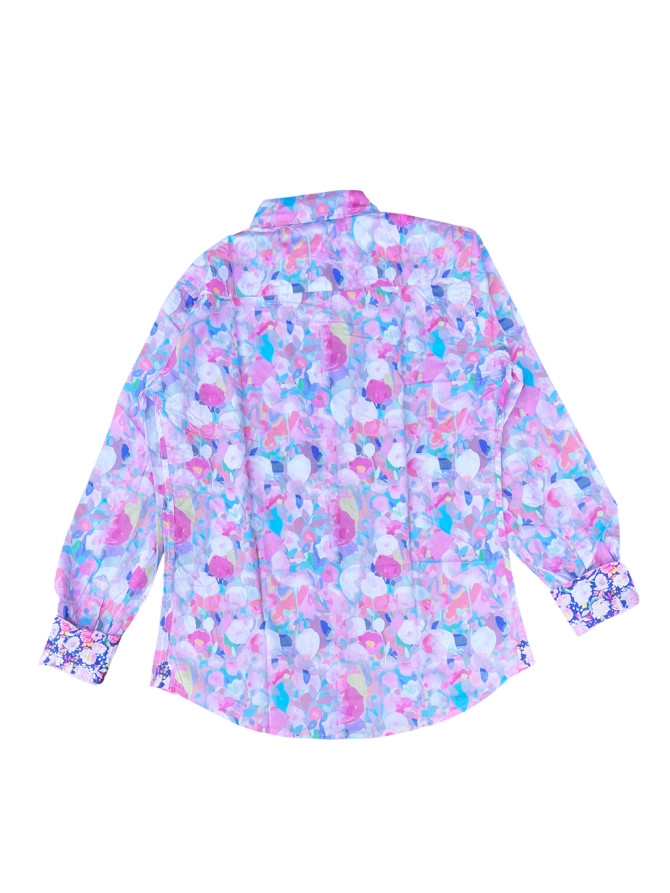 détail tissu chemise coton imprimé homme