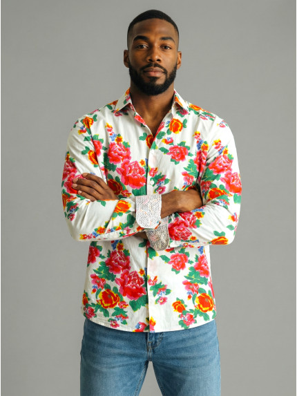 chemise homme slim fit noah coton imprimé