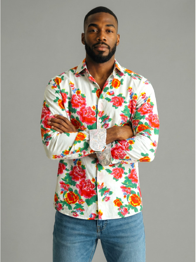 chemise homme slim fit noah coton imprimé