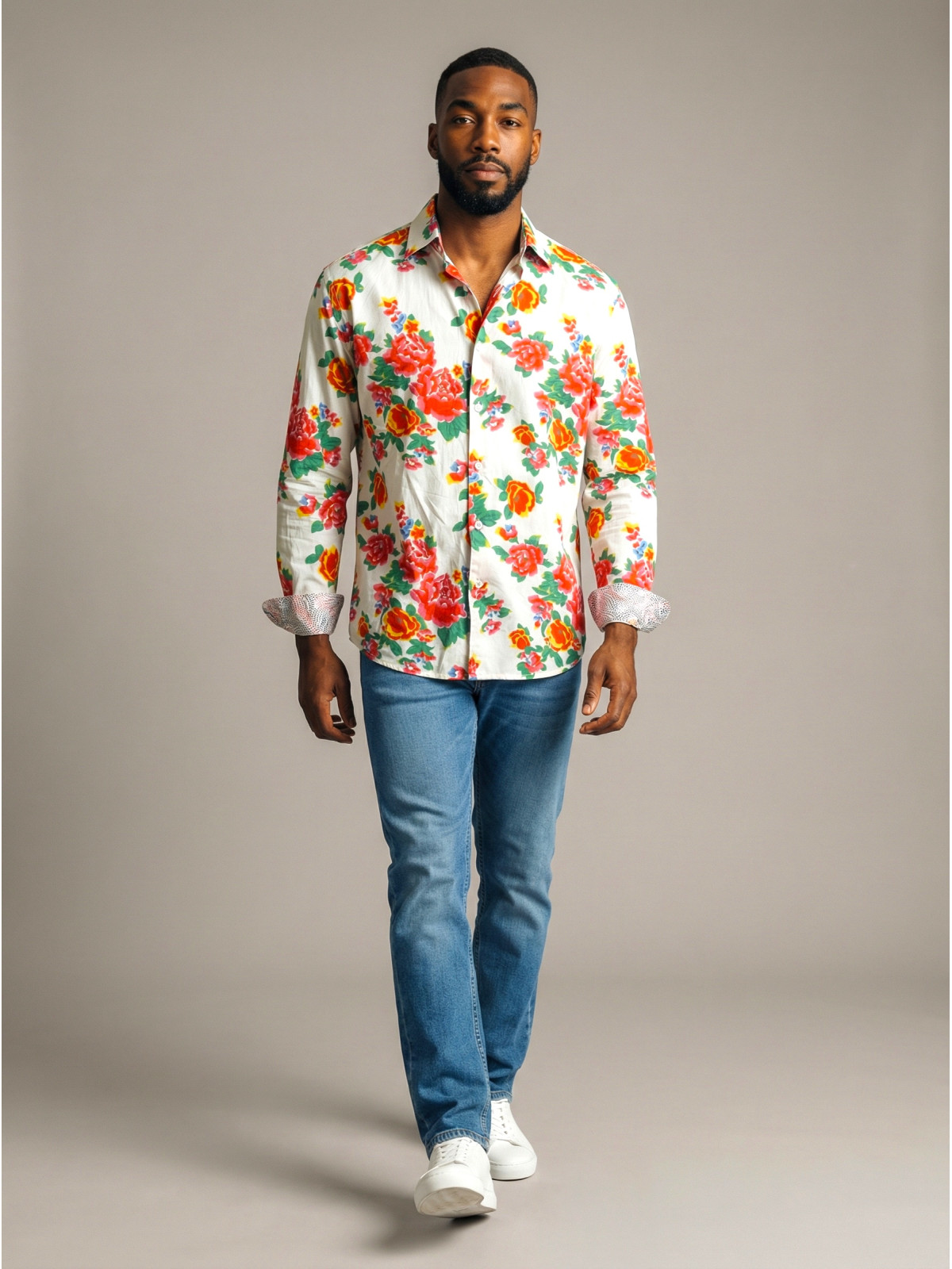 chemise homme slim fit noah coton imprimé