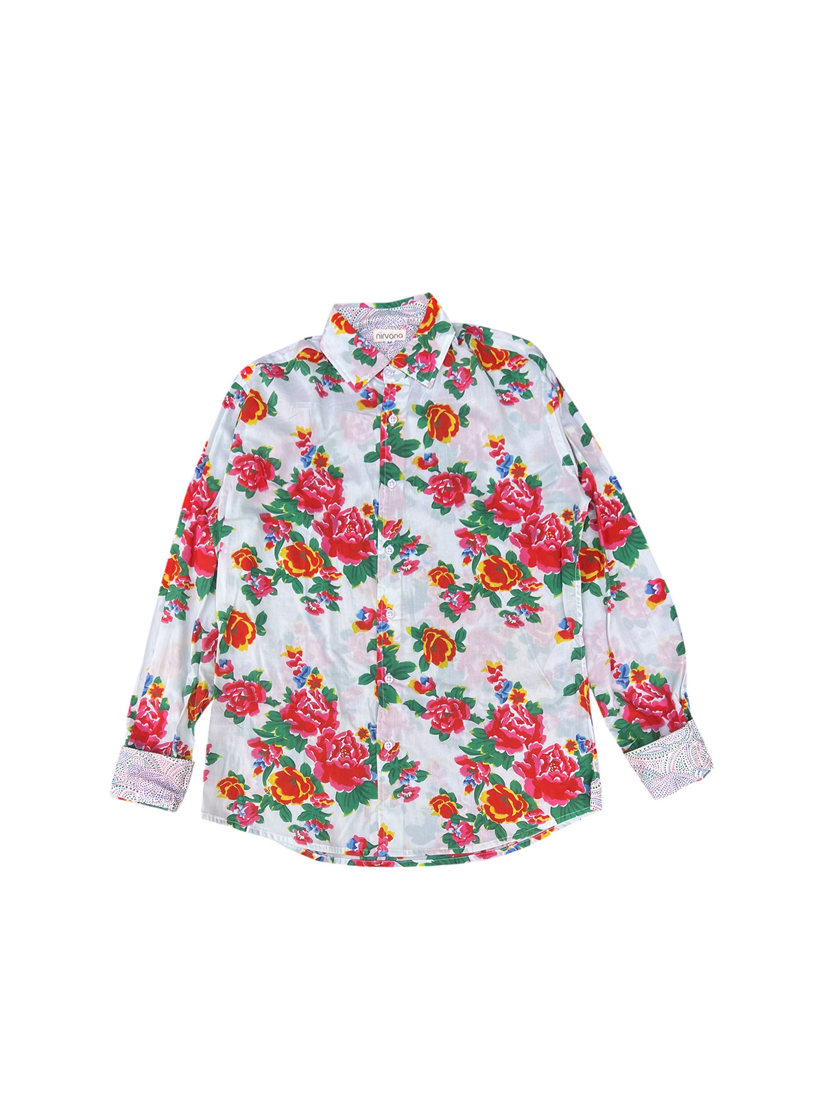 détail tissu chemise coton imprimé homme