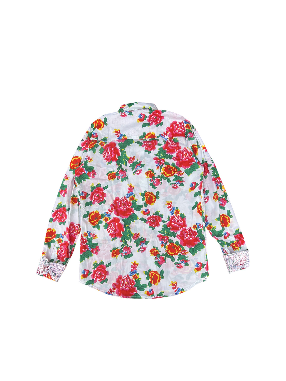 détail tissu chemise coton imprimé homme