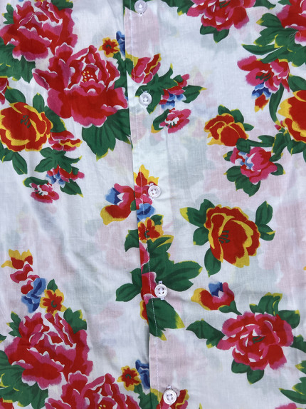 détail tissu chemise coton imprimé homme