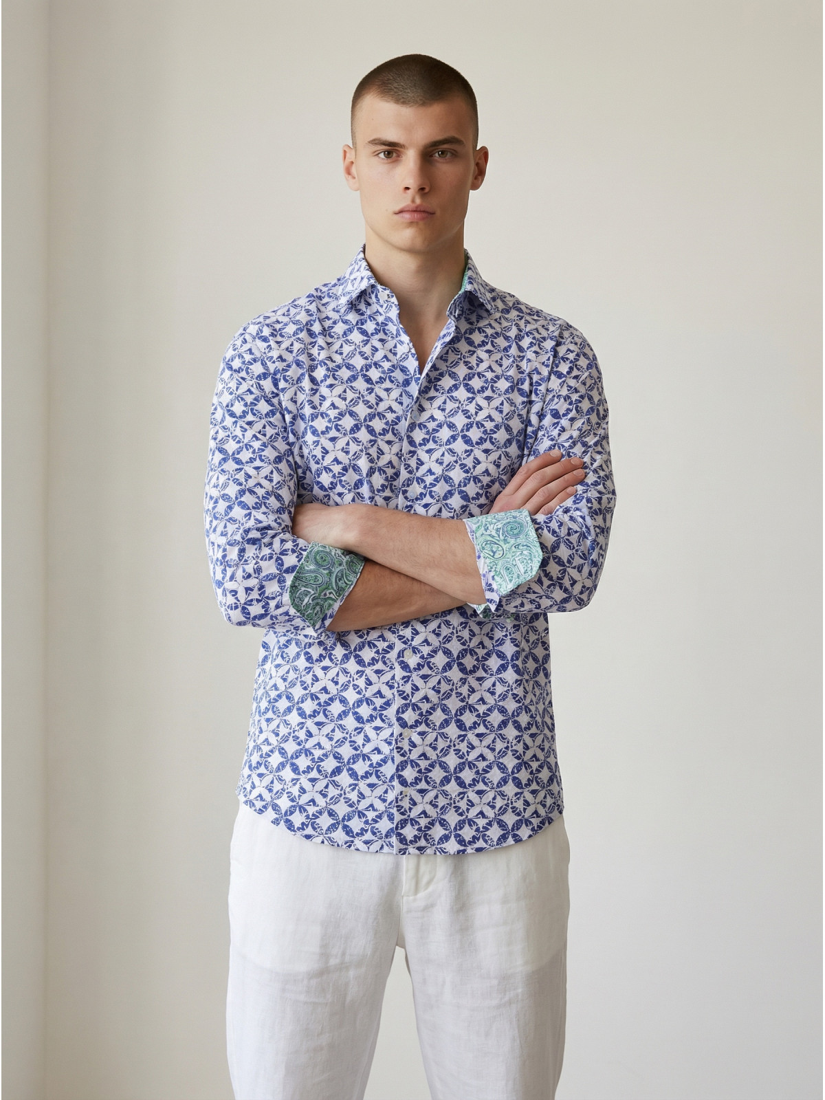 chemise homme slim fit noah coton imprimé