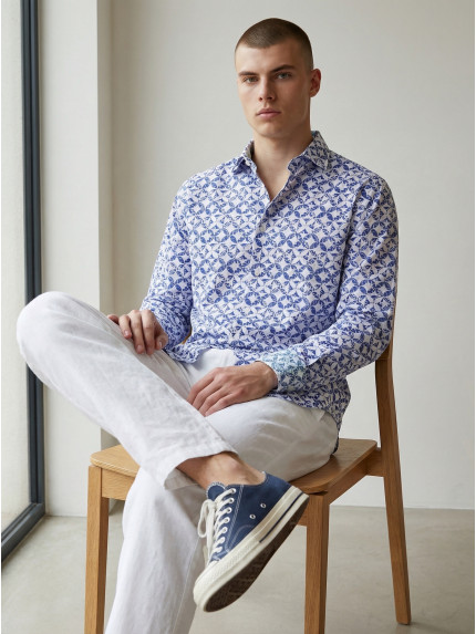 chemise homme slim fit noah coton imprimé