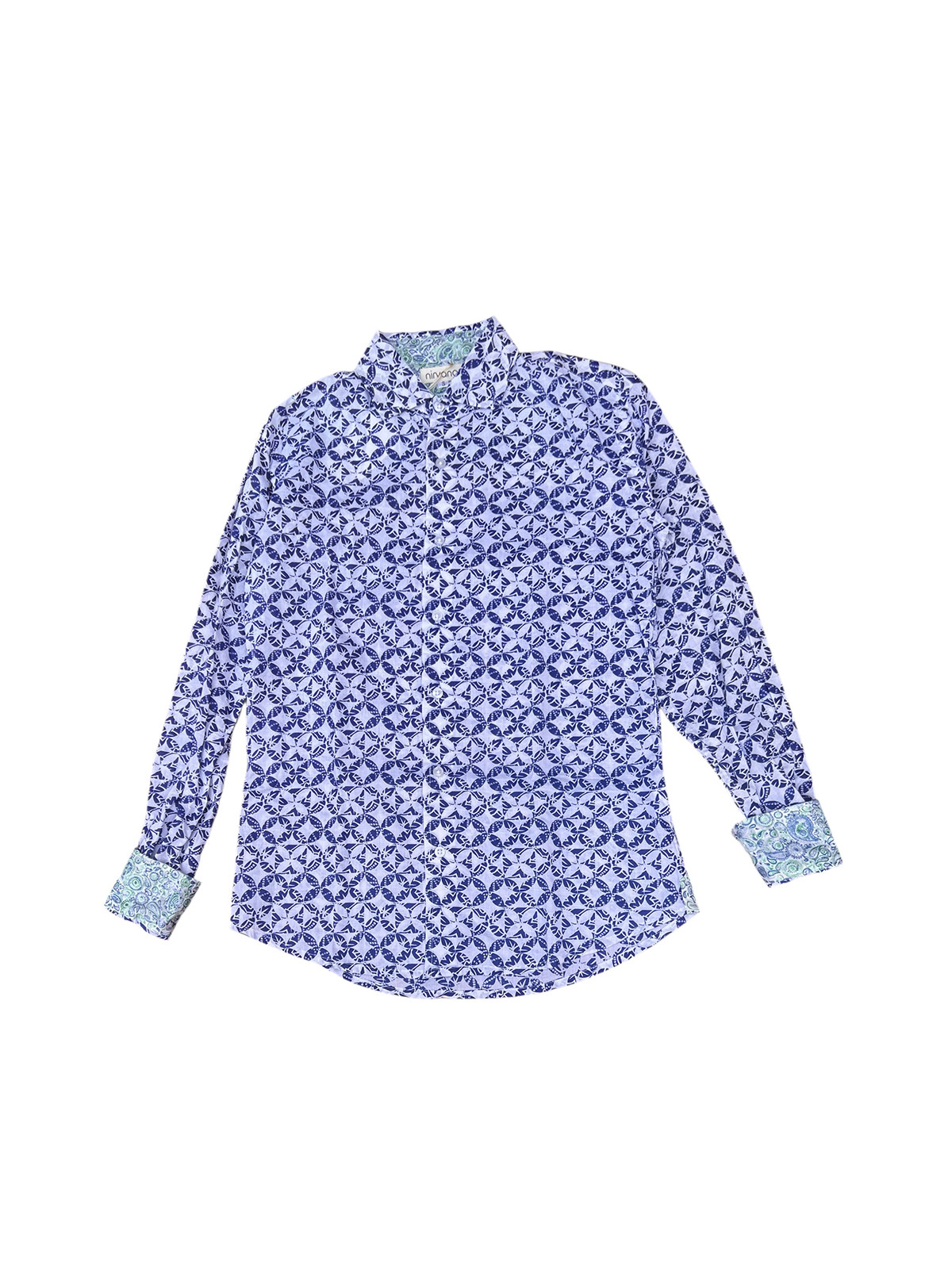 détail tissu chemise coton imprimé homme