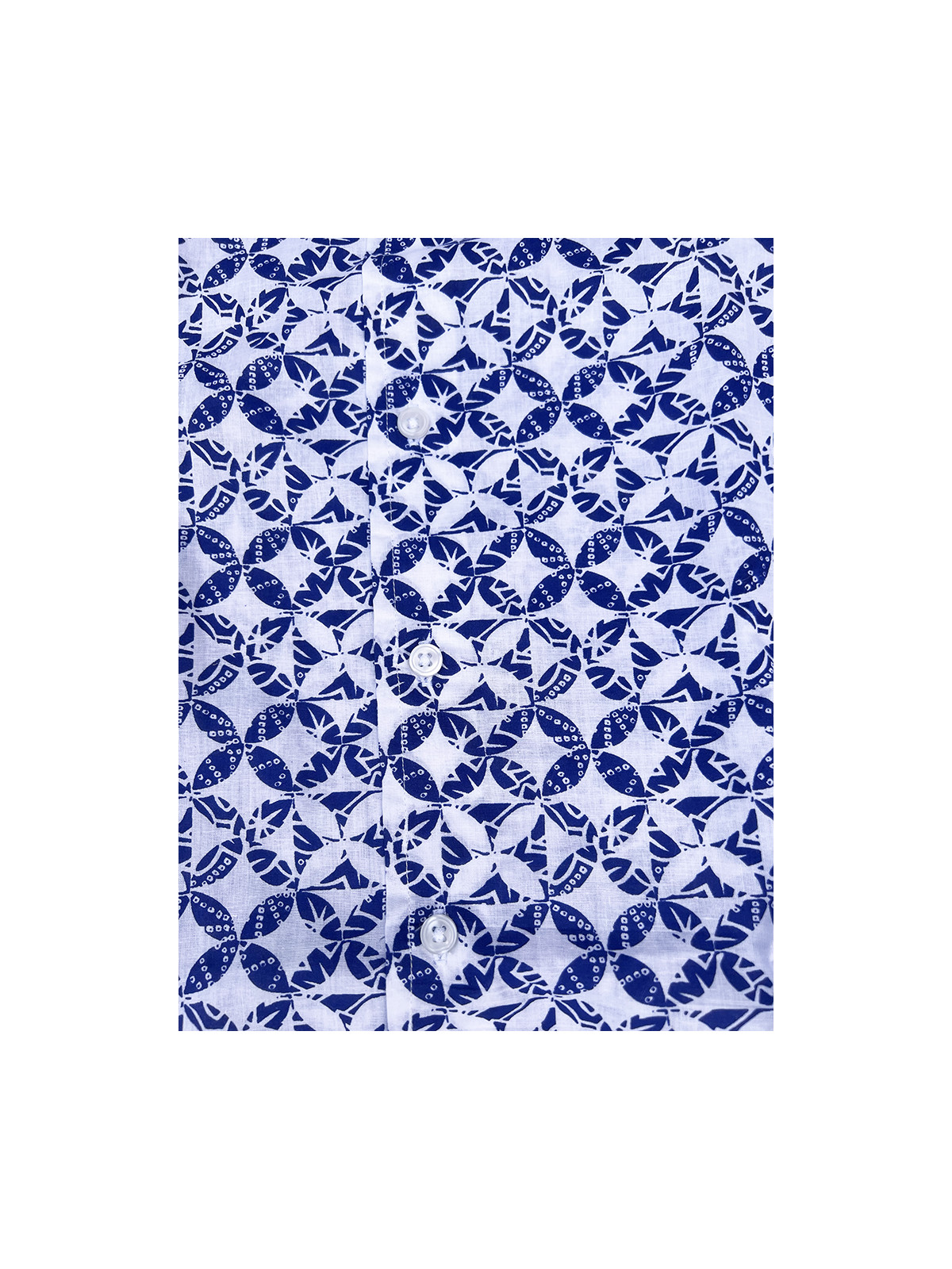 détail tissu chemise coton imprimé homme